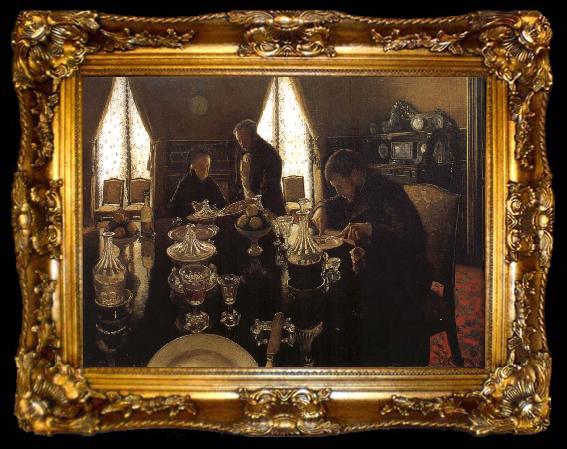 framed  Gustave Caillebotte Supper, ta009-2